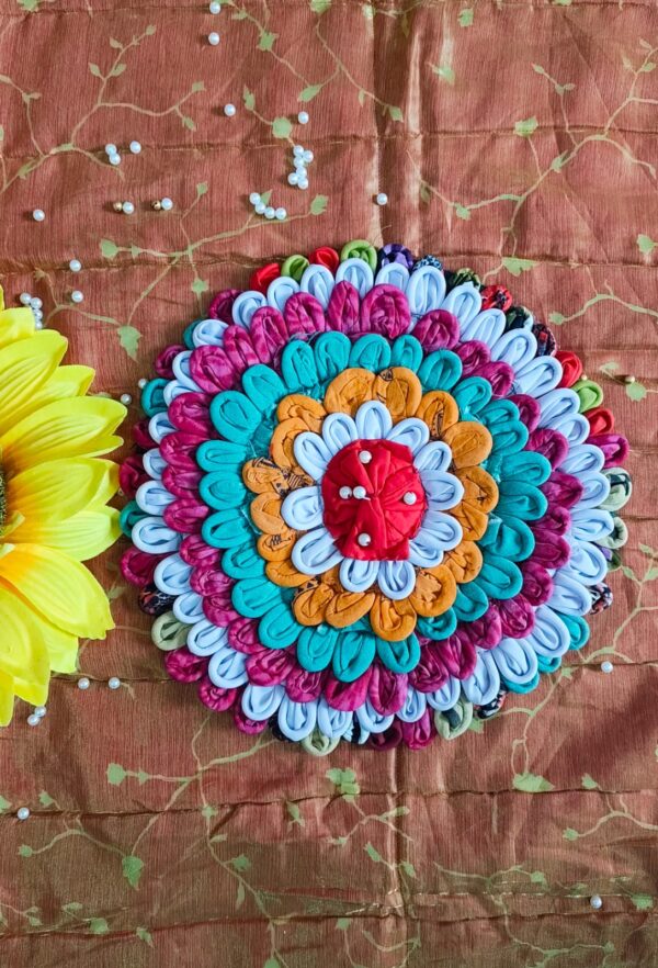 Pooja Carpet With Flower