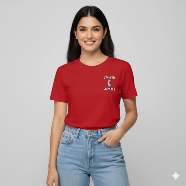 Embroidered “I” Initial T-Shirt