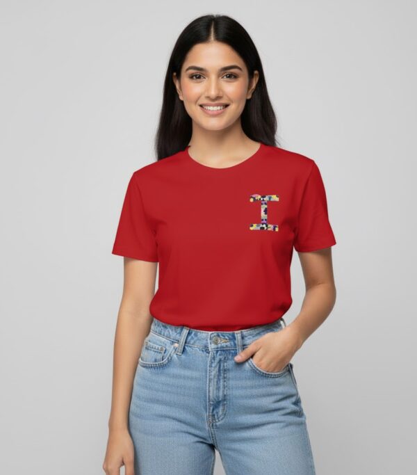 Embroidered “I” Initial T-Shirt