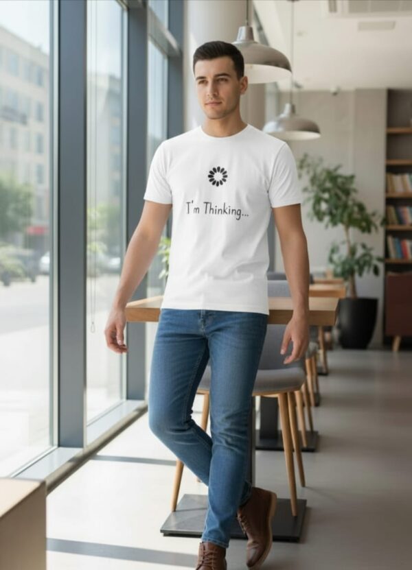 "System Loading…" Embroidered Cotton T-Shirt