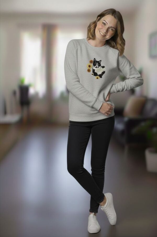 Cute Cat Floral Sweatshirt