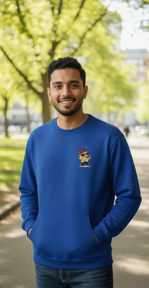 Hand-Embroidered Cool Boy Sweatshirt