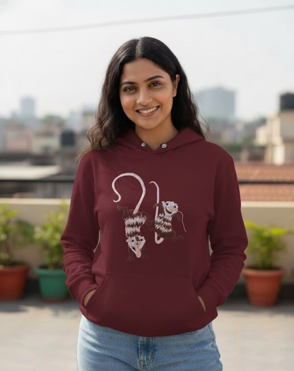 Ice Age–Inspired Cartoon Embroidered Hoodie