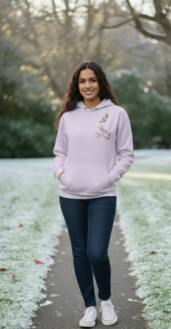 Hand-Embroidered Urban Bloom Sweatshirt