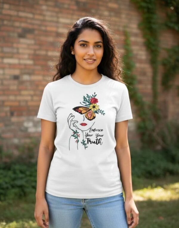 Embrace Your Truth – Hand Embroidered T-shirt