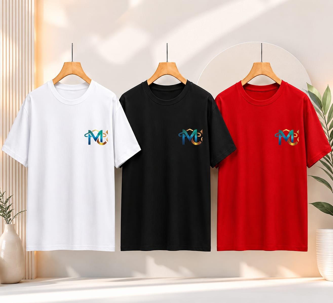 Minimal Logo Printed Blue Regular Fit T-Shirt