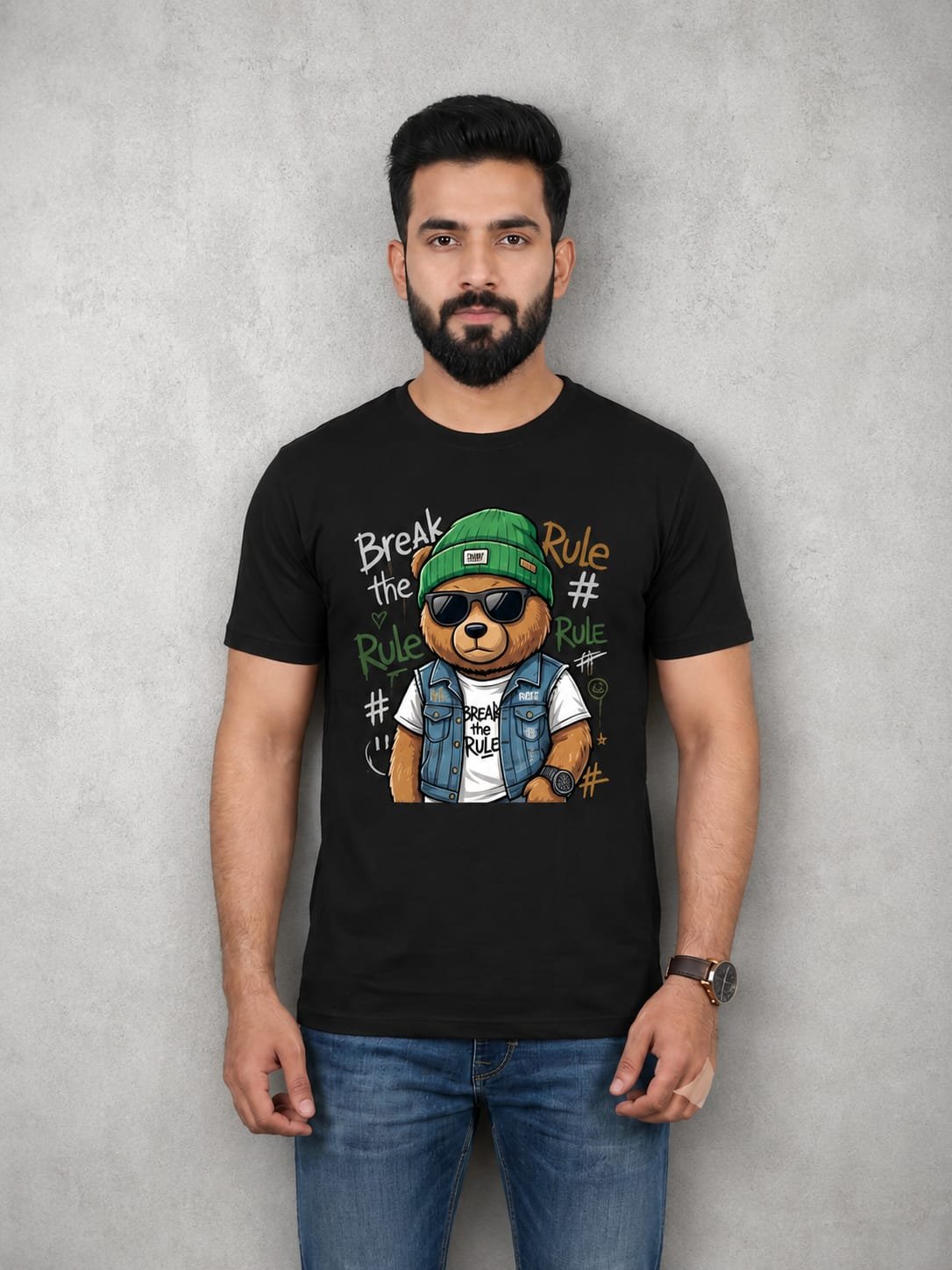 Rule Breaker Bear Regular Fit T-Shirt