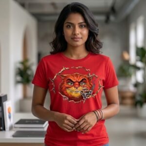 Inferno Cat Graphic Regular Fit T-Shirt