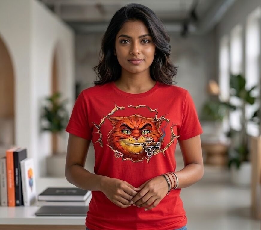 Inferno Cat Graphic Regular Fit T-Shirt