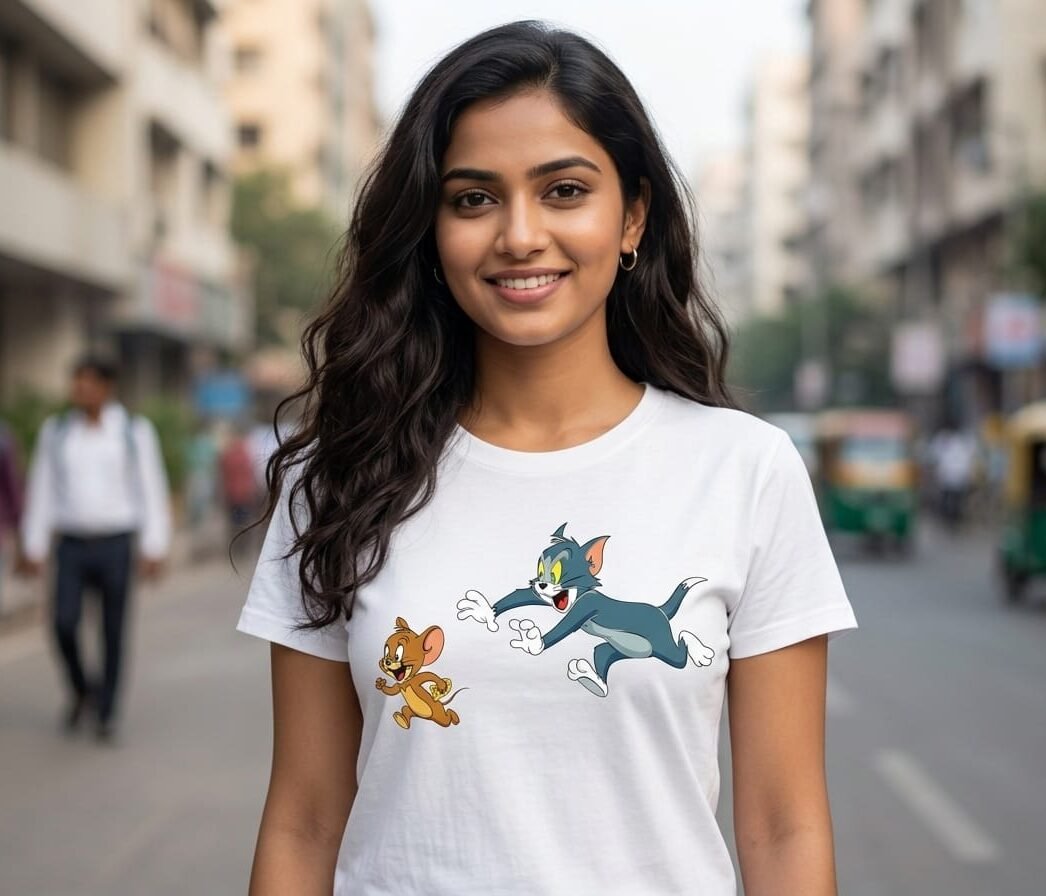 Tom & Jerry Chase Mode Graphic T-Shirt