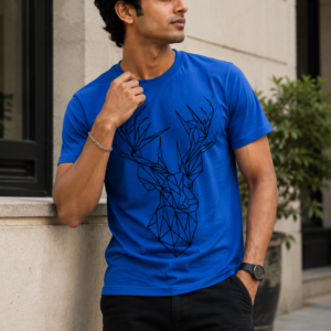 Geometric Deer Graphic T-Shirt